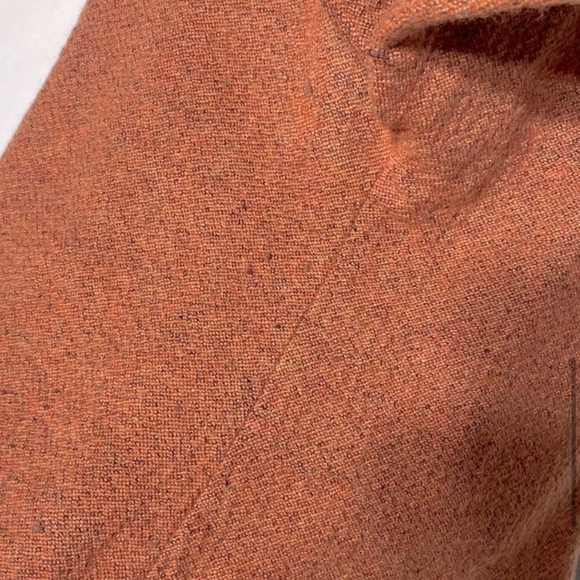 Iris Setlakwe Orange Wool Short Sleeve Button Up Blazer Jacket 8 - Picture 9 of 13